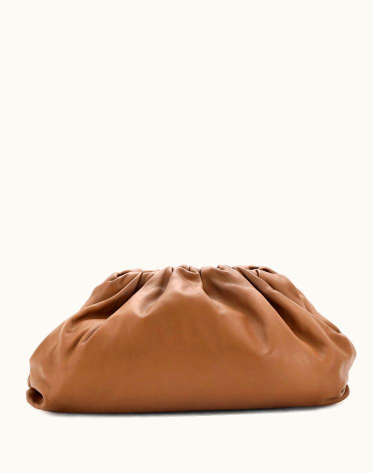 Bottega Veneta Bottega Veneta The Pouch Leather Shoulder Bag Brown
