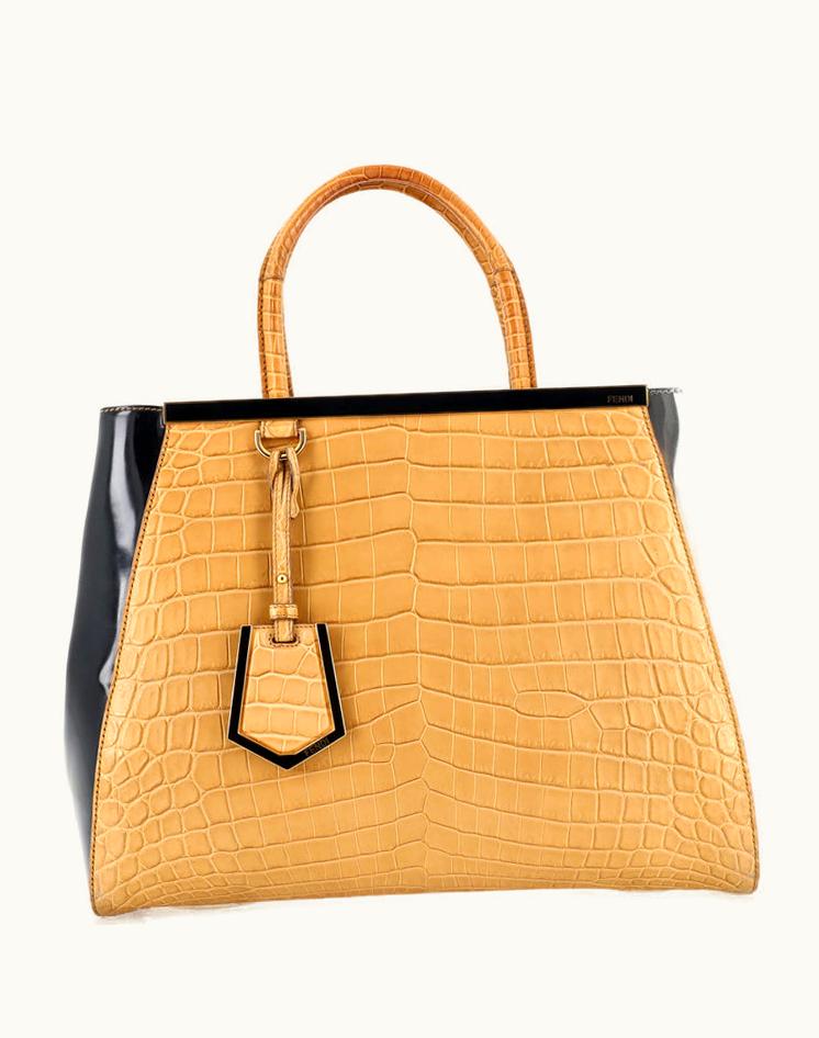 Fendi Fendi 2Jours Bag Alligator And Leather Medium