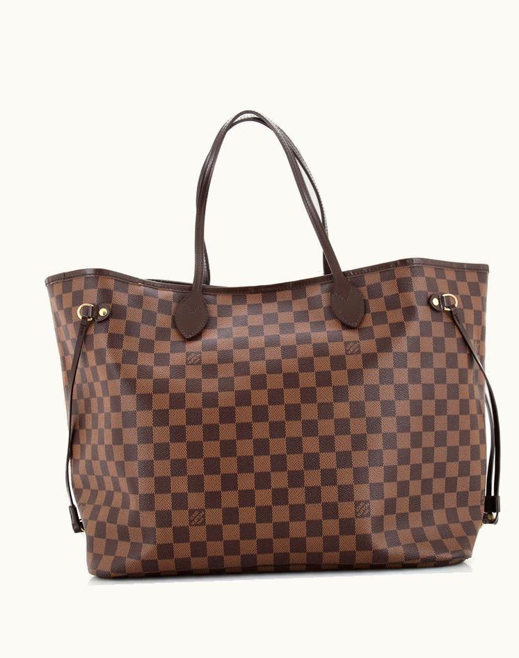 Louis Vuitton Louis Vuitton Neverfull Tote Damier GM Coated Canvas Brown Gold