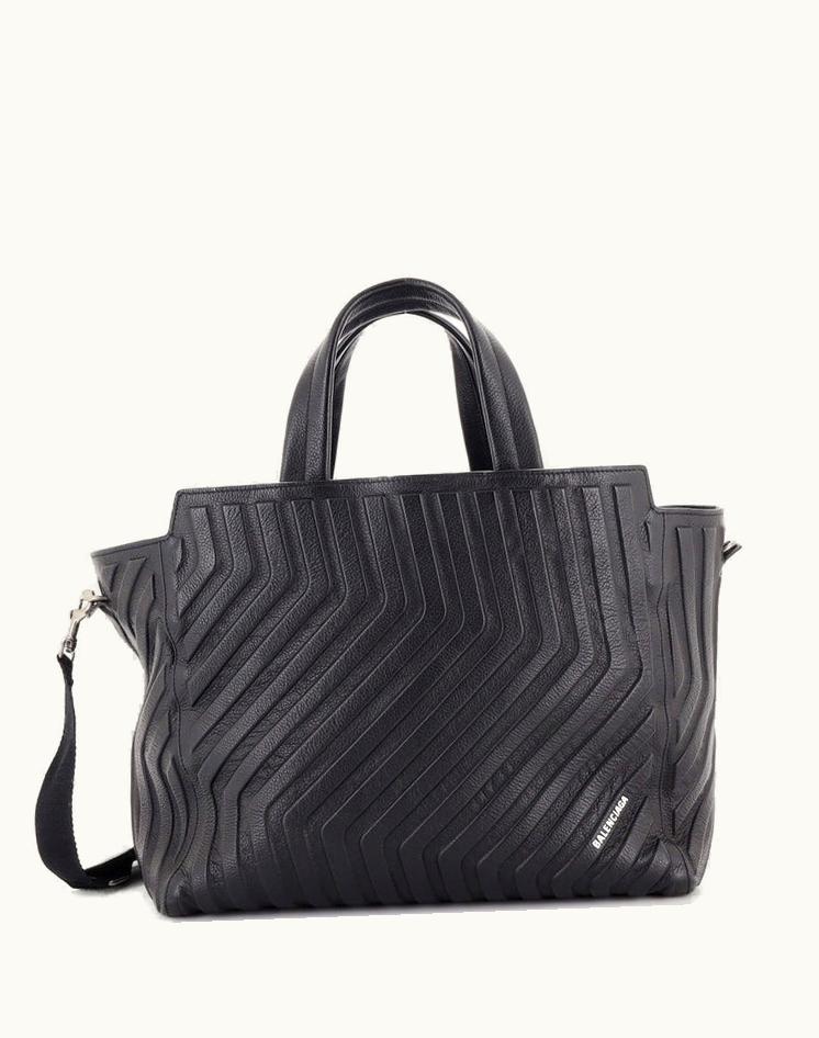 Balenciaga Balenciaga Car East West Tote Leather Medium Black