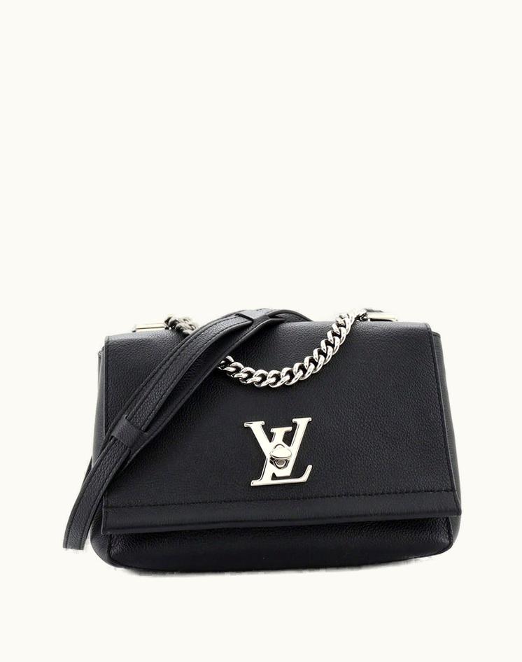 Louis Vuitton Louis Vuitton Lockme II Handbag Leather BB Noir Silver
