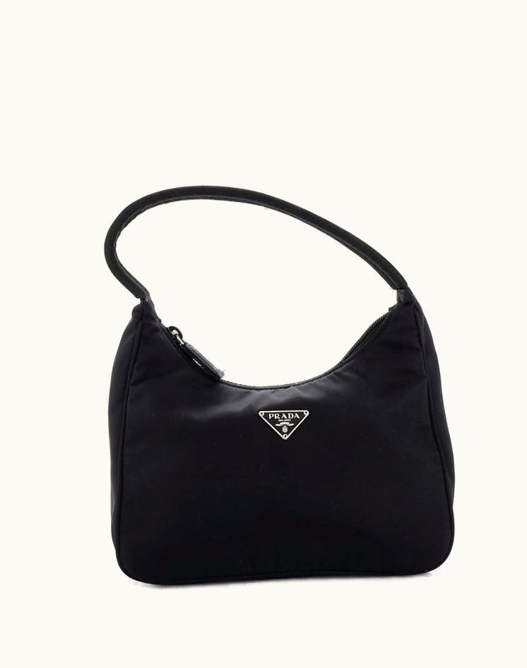 Prada Prada Tessuto Mini Hobo Bag Black