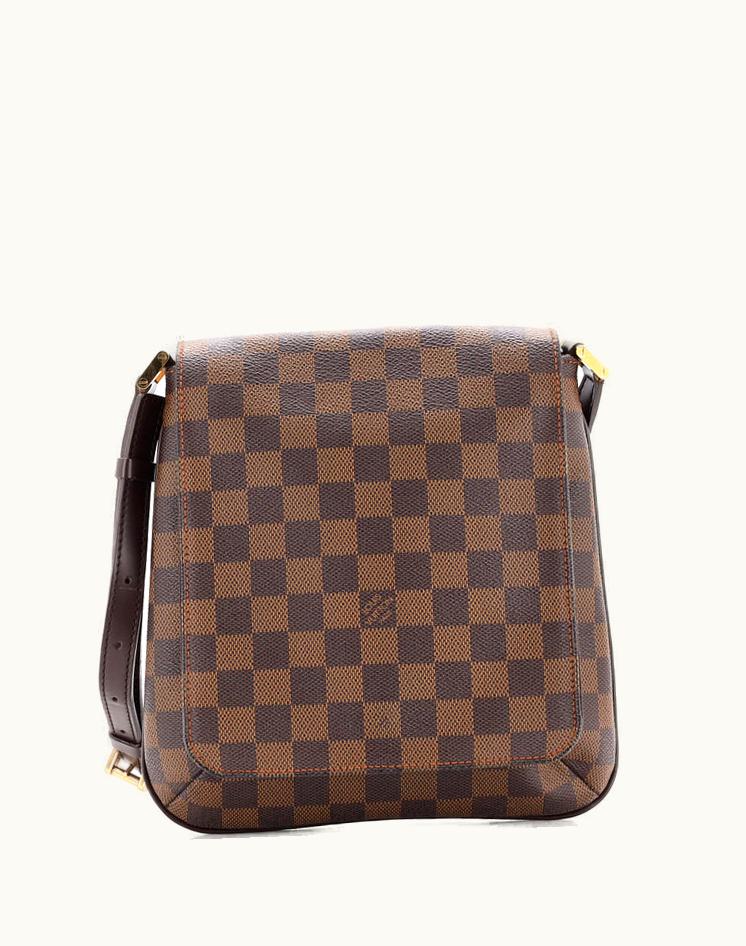 Louis Vuitton Louis Vuitton Salsa Musette Damier Canvas Handbag Brown Orange Gold