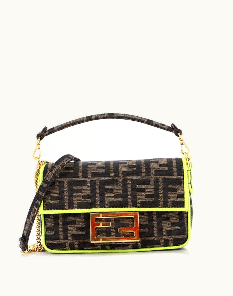 Fendi Fendi Baguette NM Bag Zucca Canvas Mini