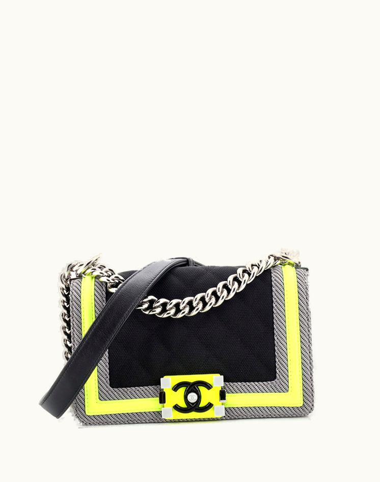 Chanel Chanel Fluo Boy Flap Bag Quilted Canvas Small