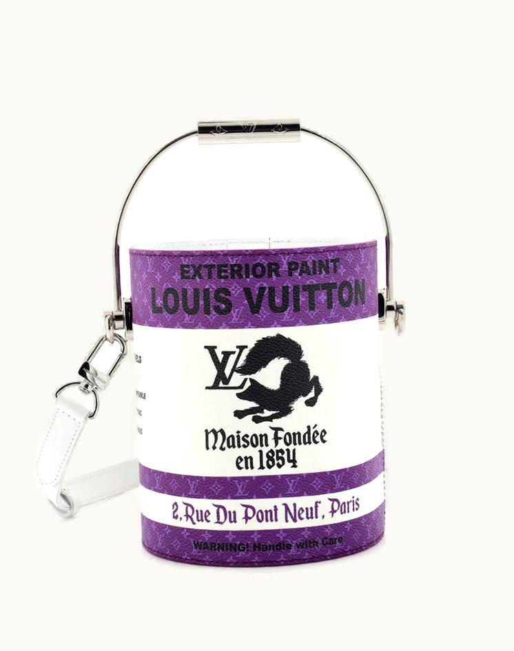 Louis Vuitton Louis Vuitton LV Paint Can Bag Monogram Canvas And Leather Purple/White Silver