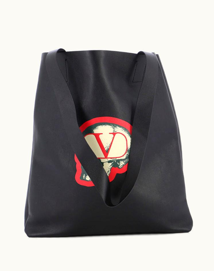 Valentino Valentino Garavani Undercover Tote Printed Leather Large Black