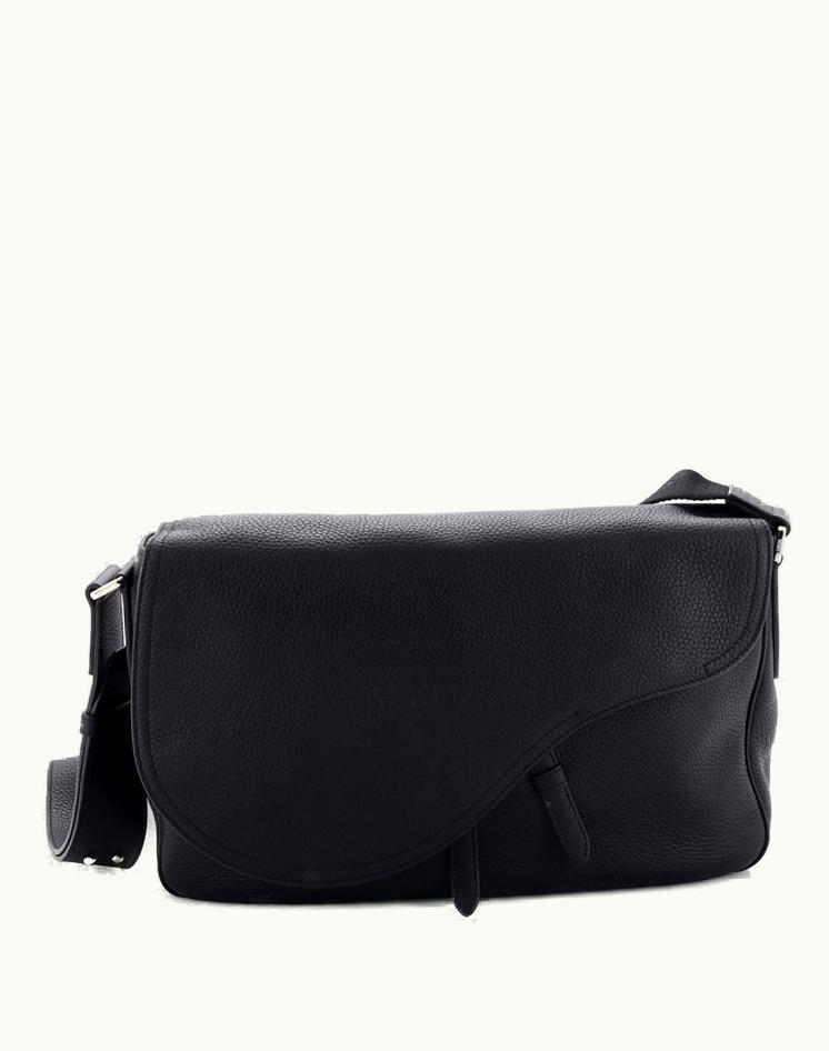 Dior Dior Saddle Flap Messenger Bag Leather Medium