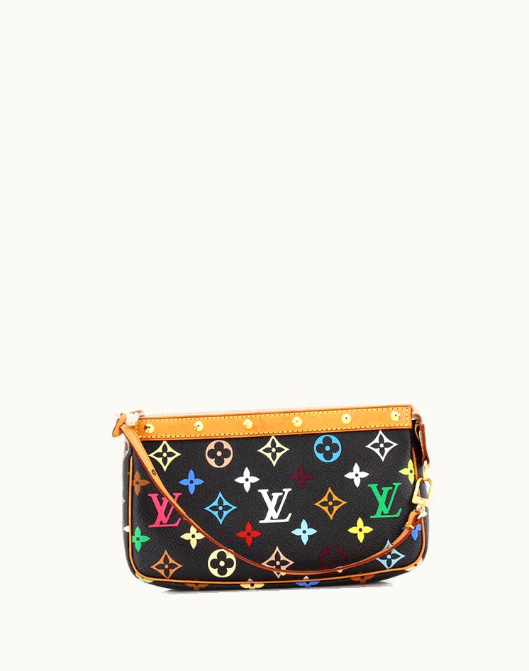 Louis Vuitton Louis Vuitton Pochette Accessoires Monogram Multicolor Canvas Coated Gold Neutral