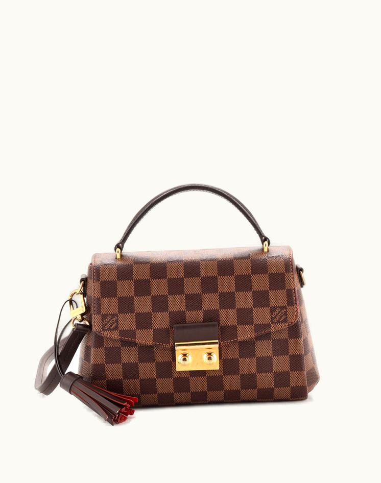 Louis Vuitton Louis Vuitton Croisette Handbag Damier Coated Canvas Brown