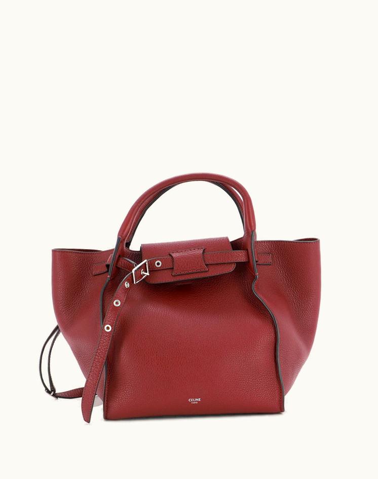 Celine Celine Big Bag Grained Calfskin Small Luxury Leather Tote Red