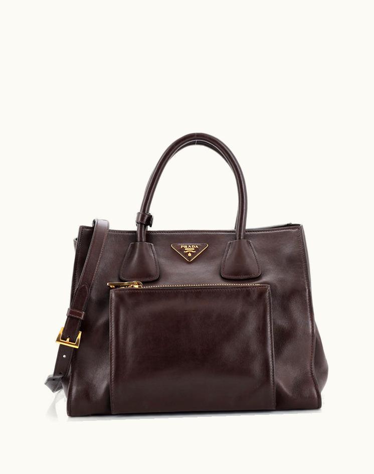 Prada Prada Front Pocket Wing Convertible Tote Soft Calf