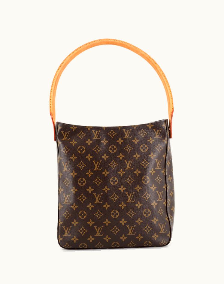 Louis Vuitton Louis Vuitton Looping Handbag Monogram Canvas GM Brown Luxury Tote Gold