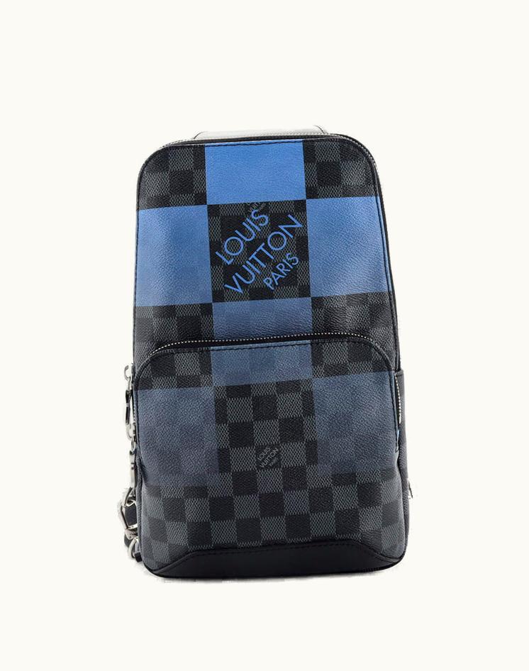 Louis Vuitton Louis Vuitton Avenue Sling Bag Damier Graphite Giant Limited Edition Black Blue Silver
