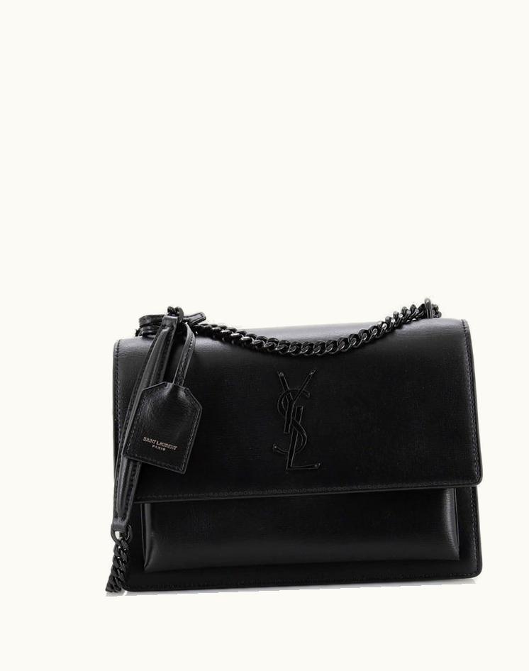 Saint Laurent Saint Laurent Sunset Crossbody Bag Leather Medium in Black