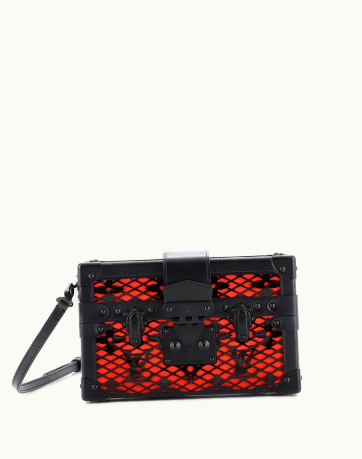 Louis Vuitton Louis Vuitton Petite Malle Handbag Monogram Lace Leather