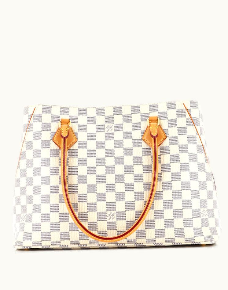 Louis Vuitton Louis Vuitton Calvi Handbag Damier White Canvas Gold Hardware