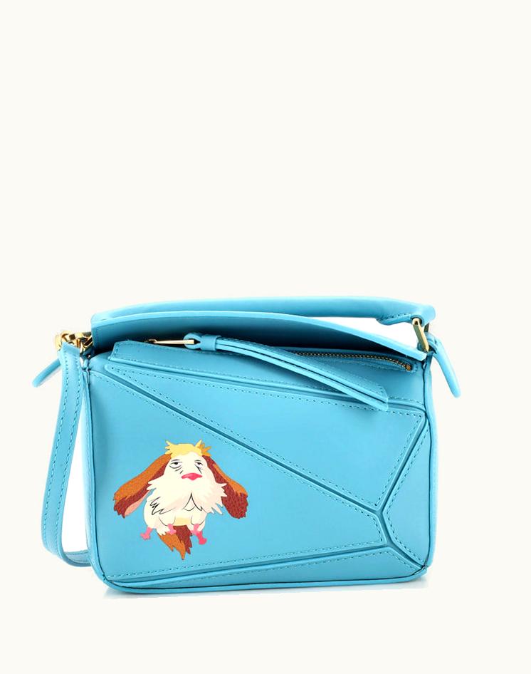Loewe Loewe Howl’S Moving Castle Puzzle Bag Printed Leather Mini
