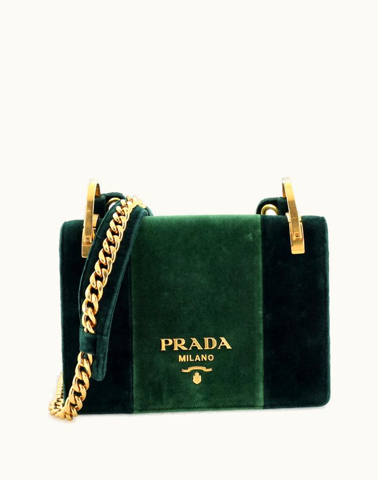 Prada Prada Cahier Shoulder Bag Velvet Small