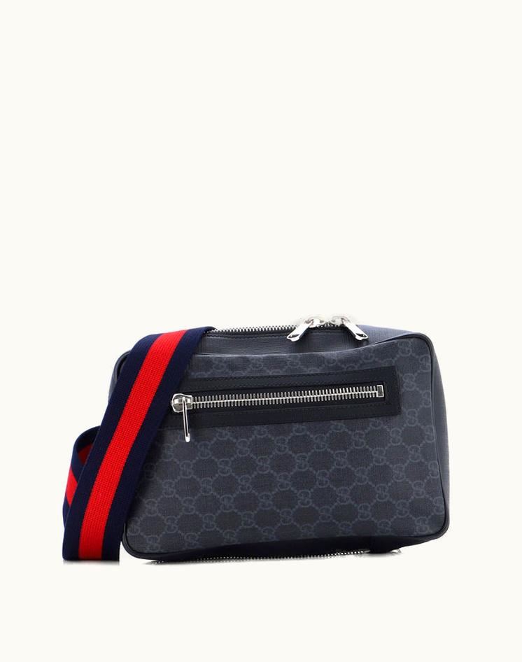Gucci Gucci Soft Zip Sling Bag GG Coated Canvas Small