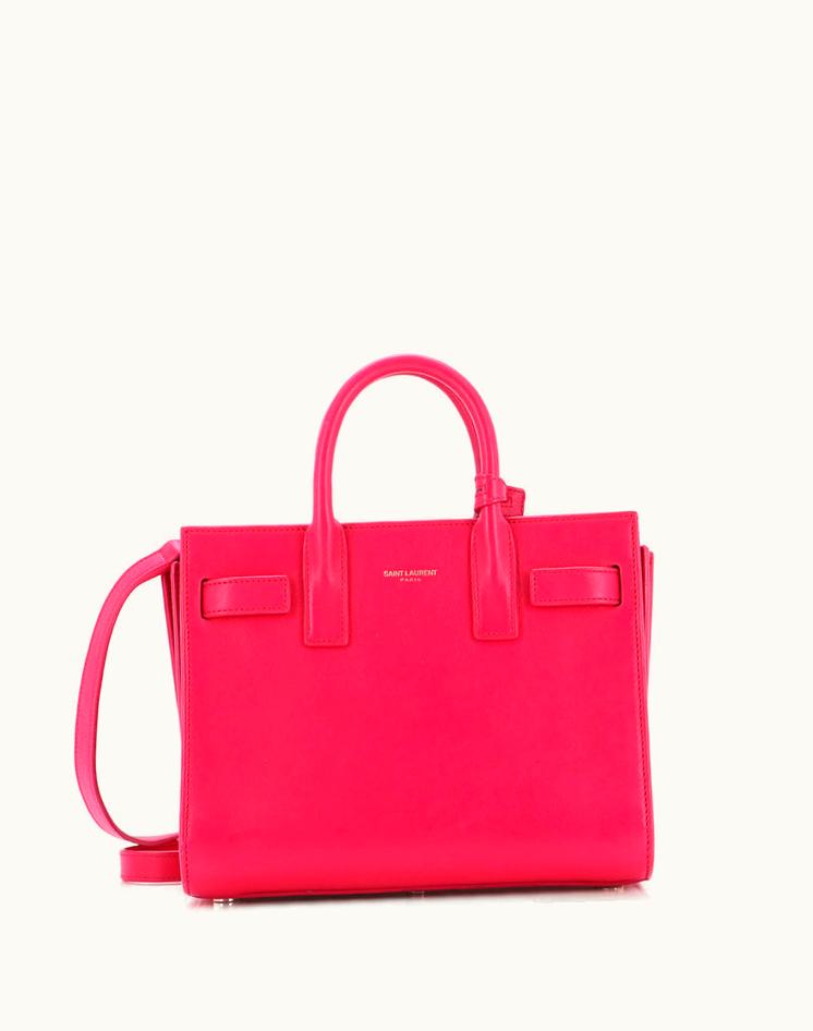 Saint Laurent Saint Laurent Sac De Jour Nano Leather Bag Pink