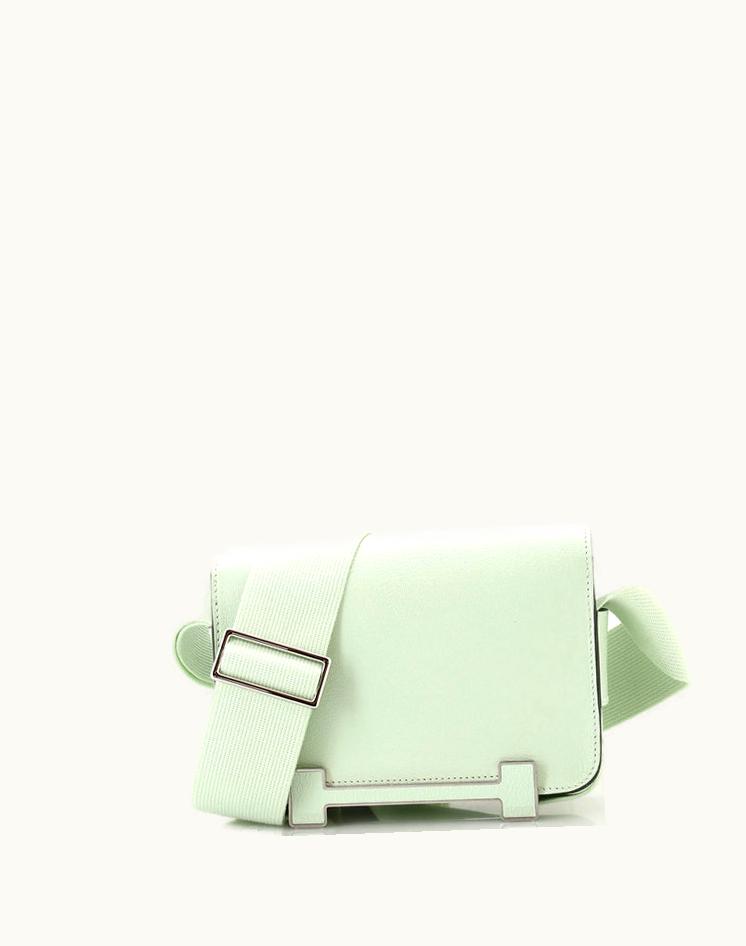 Hermès Hermès Geta Bag Chevre Mysore Crossbody Green