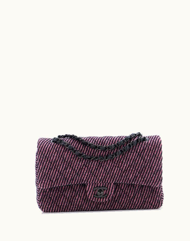 Chanel Chanel Classic Double Flap Bag Quilted Tweed Medium