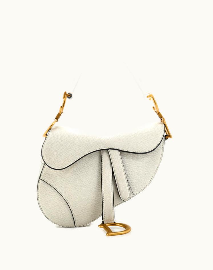 Dior Dior Saddle Handbag Leather Mini Neutral