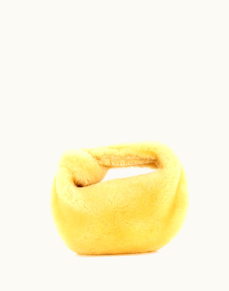 Bottega Veneta Bottega Veneta BV Jodie Hobo Shearling Mini Yellow