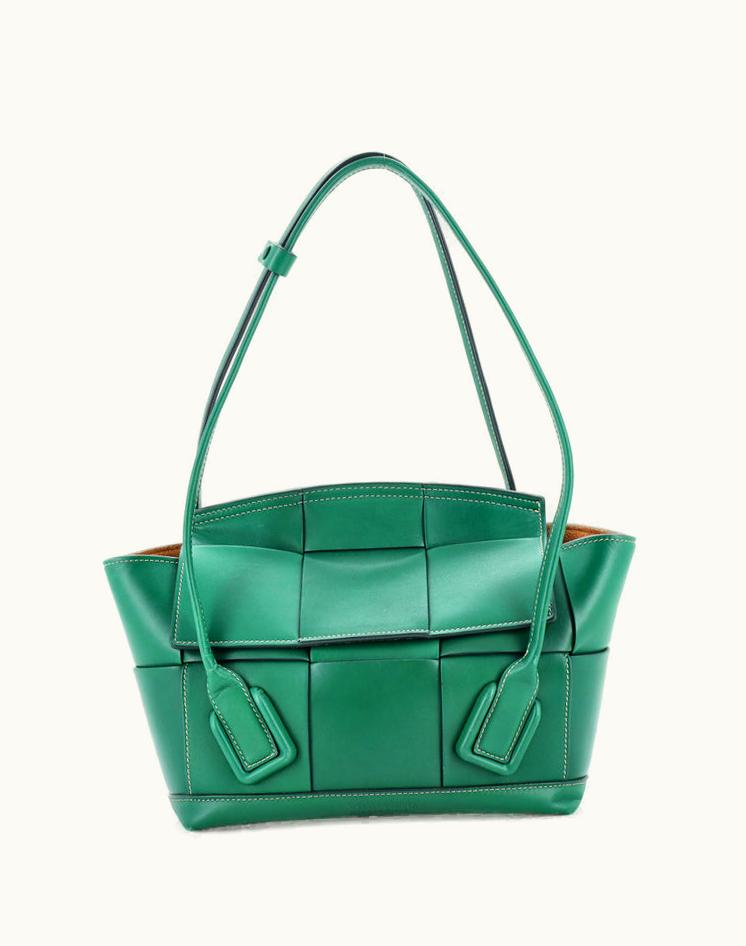 Bottega Veneta Bottega Veneta Arco Bag Maxi Intrecciato Leather Small in Green