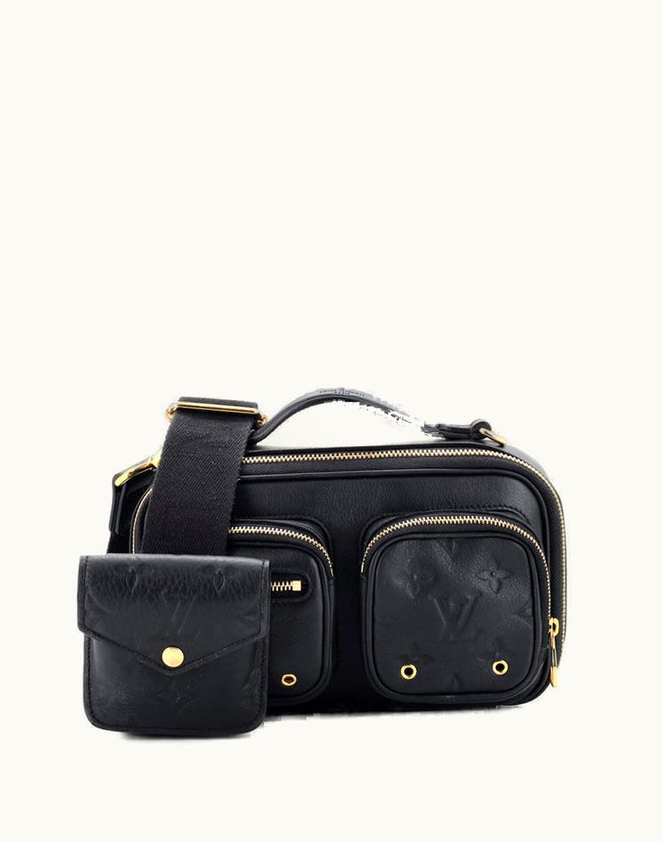 Louis Vuitton Louis Vuitton Utility Crossbody Bag Calfskin With Embossed Monogram Detail