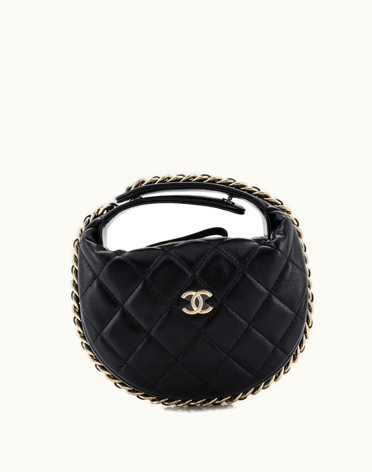 Chanel Chanel Chain Around Hobo Pouch Quilted Lambskin Mini