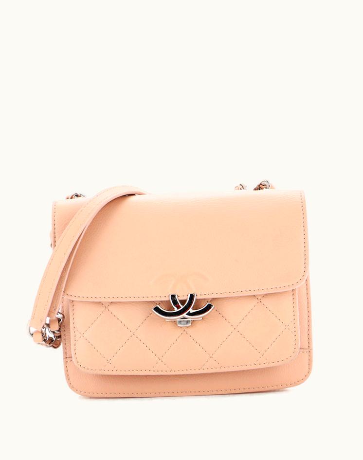 Chanel Chanel CC Box Flap Bag Quilted Caviar Mini