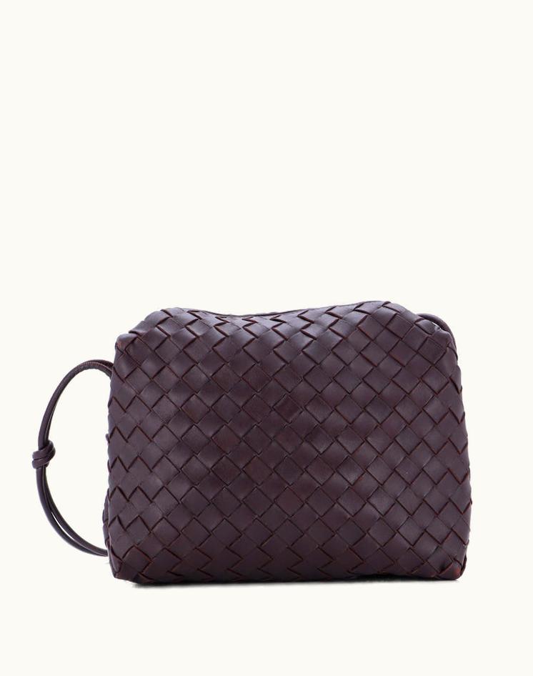 Bottega Veneta Bottega Veneta Loop Crossbody Bag Intrecciato Nappa Medium in Purple