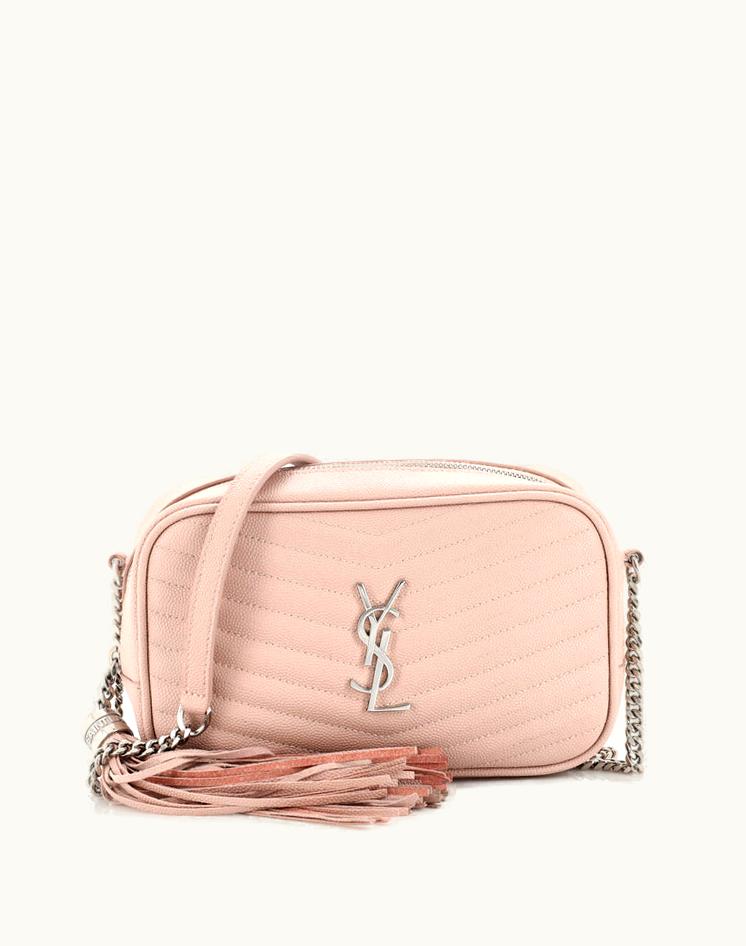 Saint Laurent Saint Laurent Lou Camera Bag Matelasse Chevron Leather Mini Pink