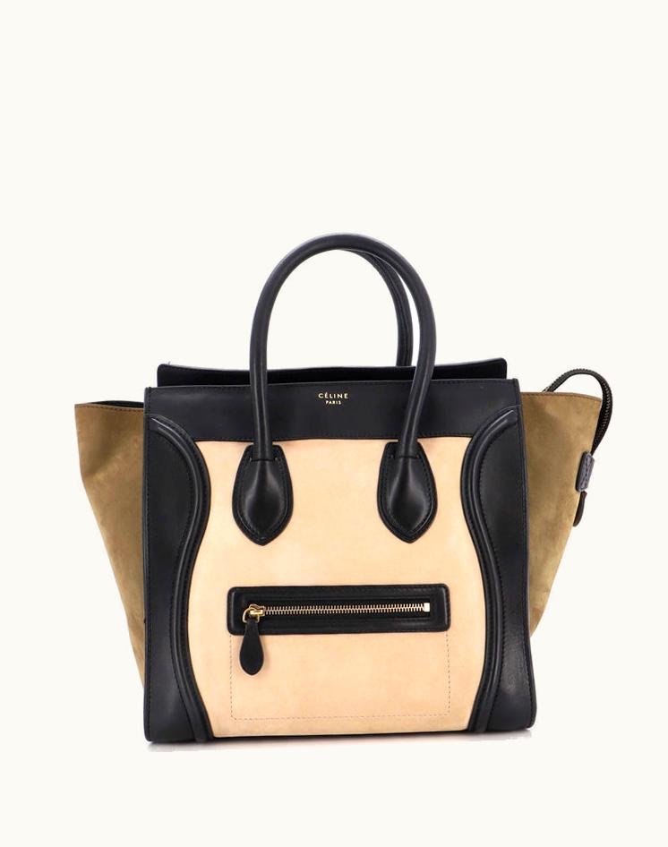 Celine Celine Tricolor Luggage Bag Nubuck Mini