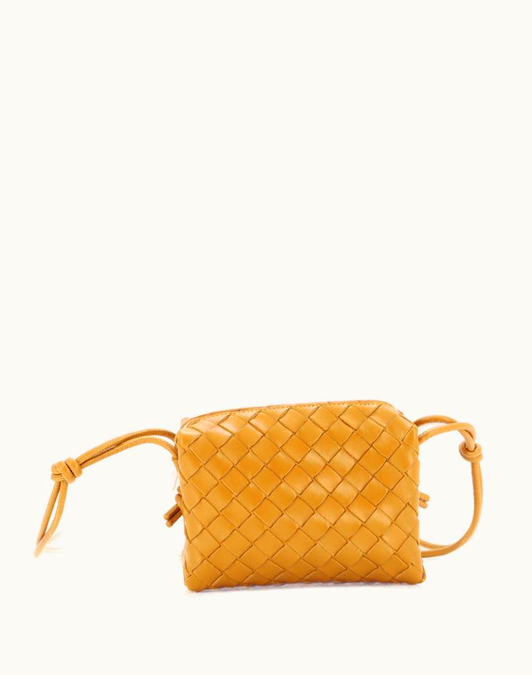 Bottega Veneta Bottega Veneta Loop Crossbody Bag Intrecciato Nappa Mini Brown