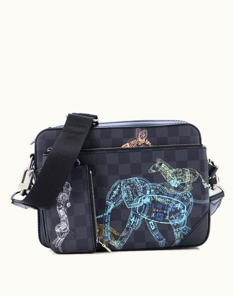 Louis Vuitton Louis Vuitton Trio Messenger Bag Limited Edition Wild Animals Damier Graphite Coated Canvas Black