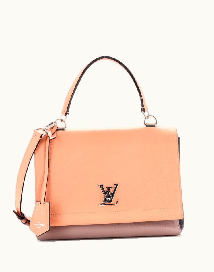 Louis Vuitton Louis Vuitton Lockme II Handbag Leather Multicolor Pink Silver