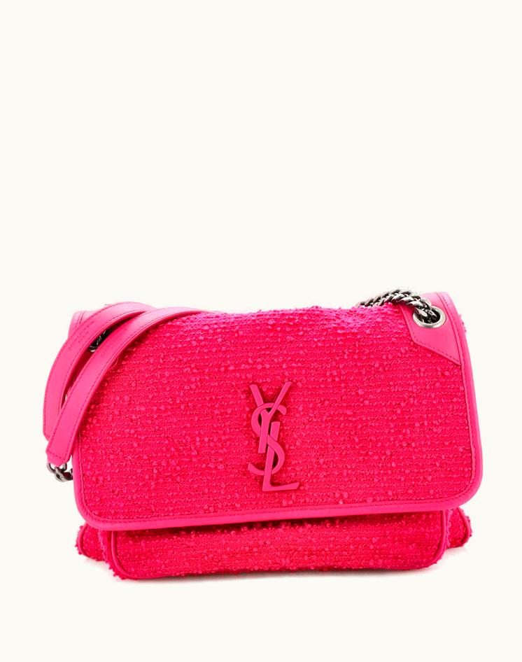 Saint Laurent Saint Laurent Niki Chain Flap Bag Matelasse Chevron Tweed Medium