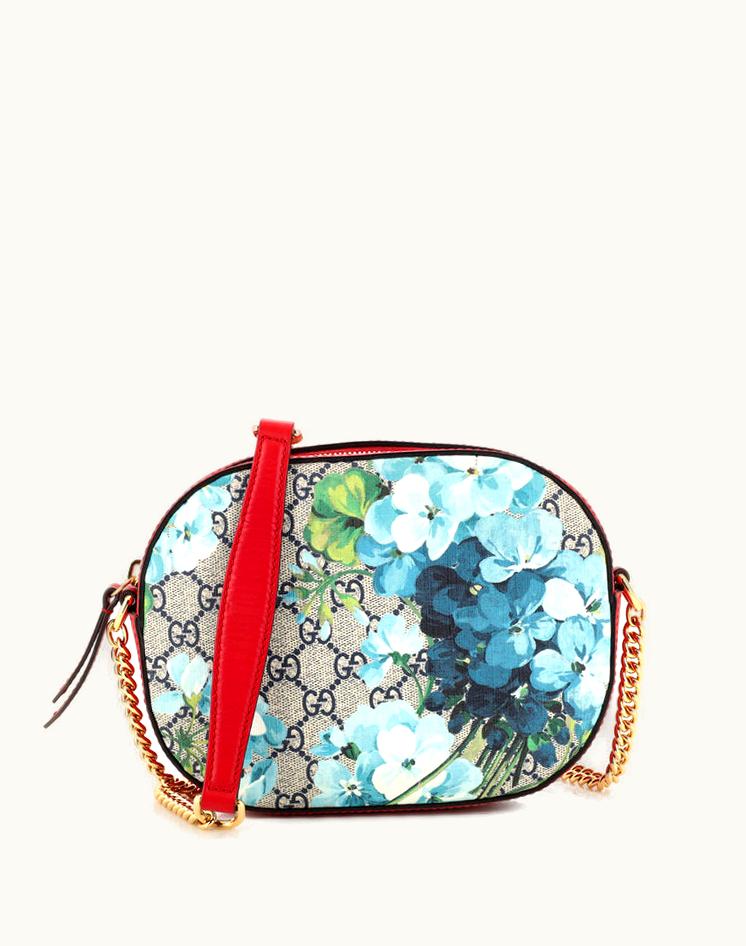 Gucci Gucci Chain Crossbody Bag (Outlet) Blooms Print GG Coated Canvas Mini