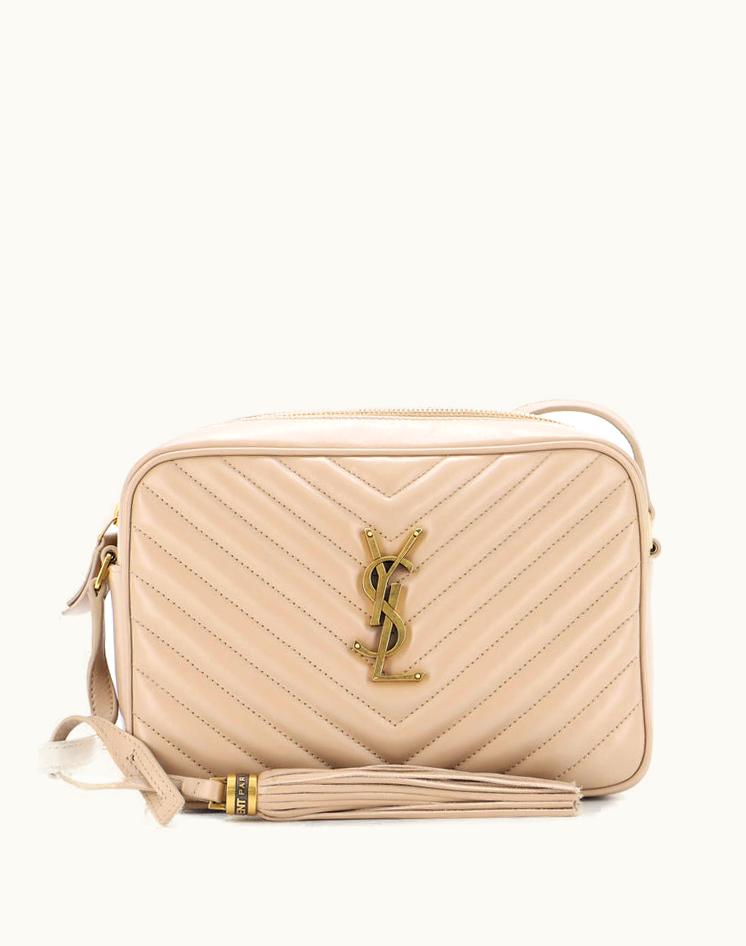 Saint Laurent Saint Laurent Lou Camera Bag Matelasse Chevron Leather Small Aged Gold