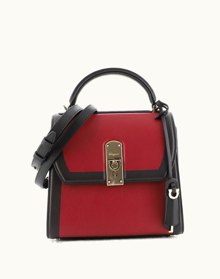 Salvatore Ferragamo Salvatore Ferragamo Boxyz Top Handle Bag Leather Medium