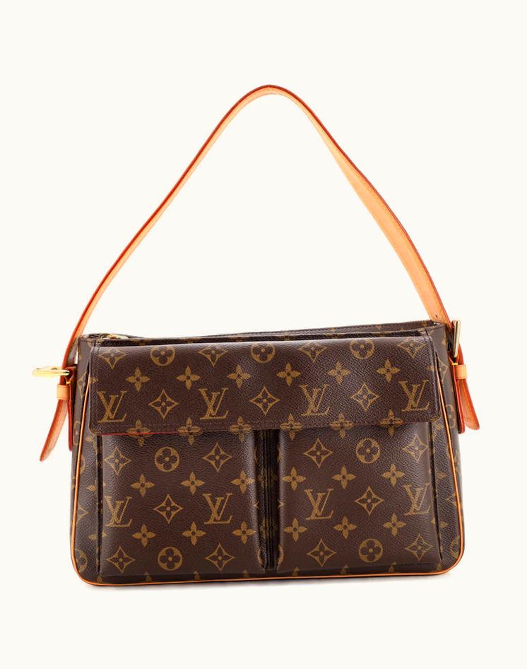 Louis Vuitton Louis Vuitton Viva Cite Handbag Monogram Canvas GM Brown & Red