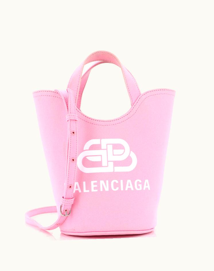 Balenciaga Balenciaga Wave Bucket Tote Printed Canvas XS Luxe Edition Pink
