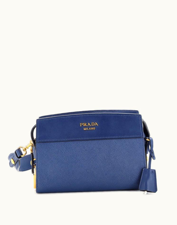 Prada Prada Esplanade Crossbody Bag Saffiano With City Calf Small