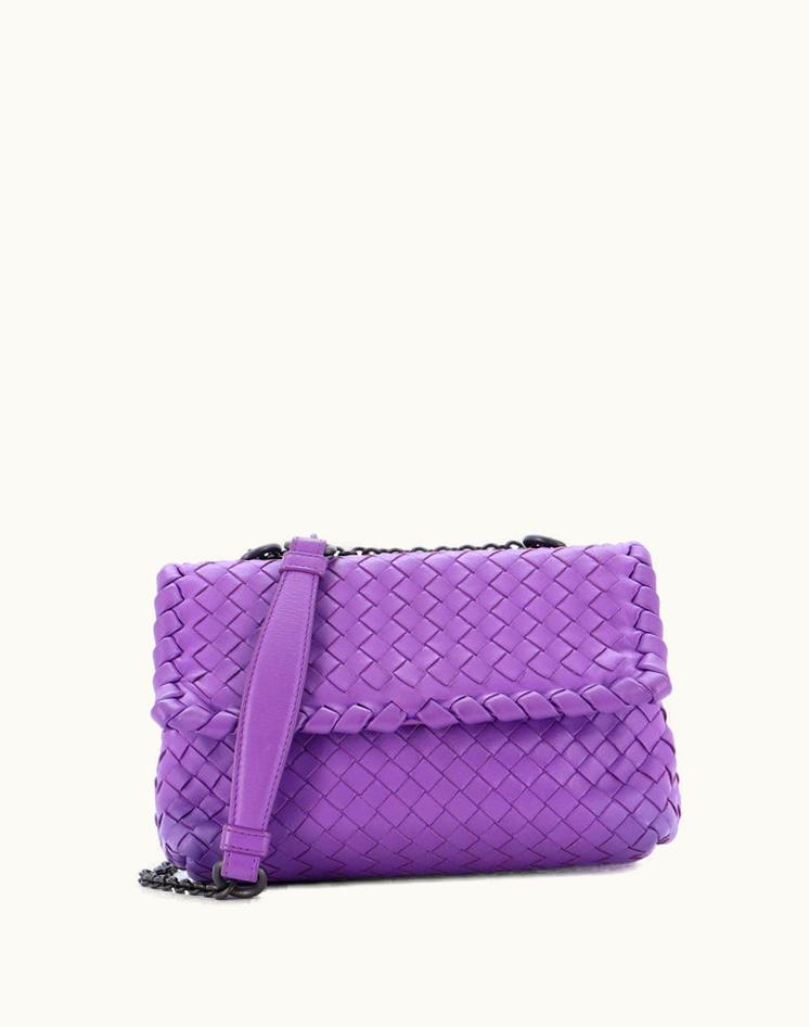 Bottega Veneta Bottega Veneta Olimpia Crossbody Bag Intrecciato Nappa Baby Purple