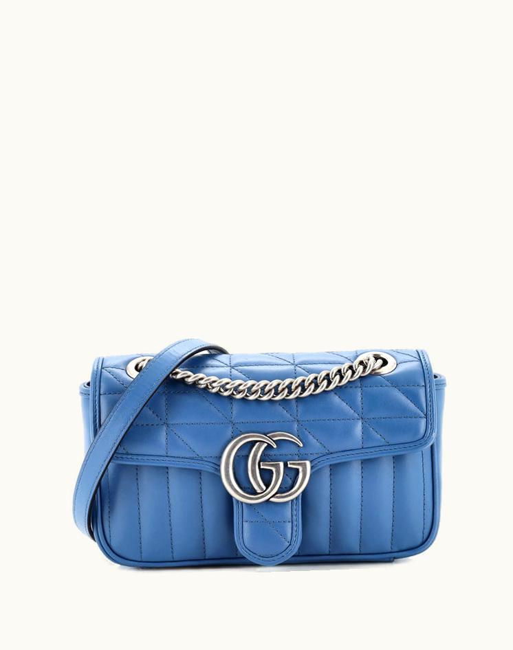 Gucci Gucci GG Marmont Flap Bag Mixed Matelasse Leather Mini