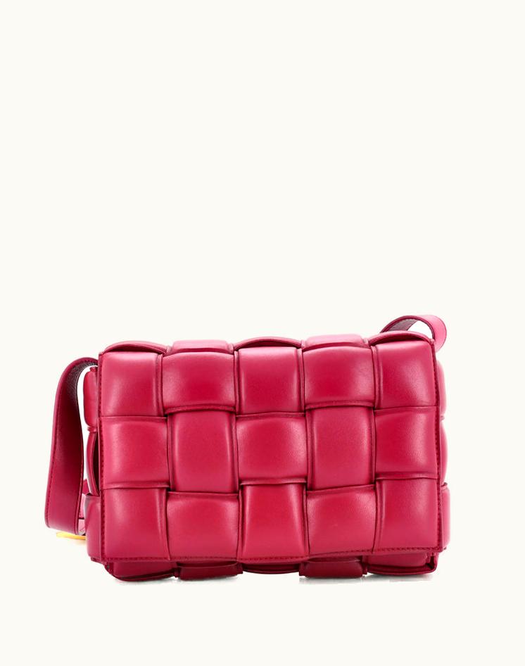 Bottega Veneta Bottega Veneta Cassette Crossbody Bag Padded Maxi Pink Leather