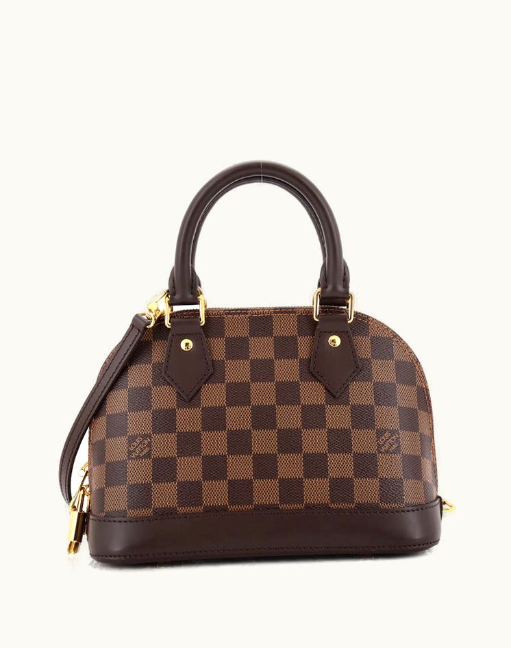 Louis Vuitton Louis Vuitton Alma Damier BB Coated Canvas Handbag Brown